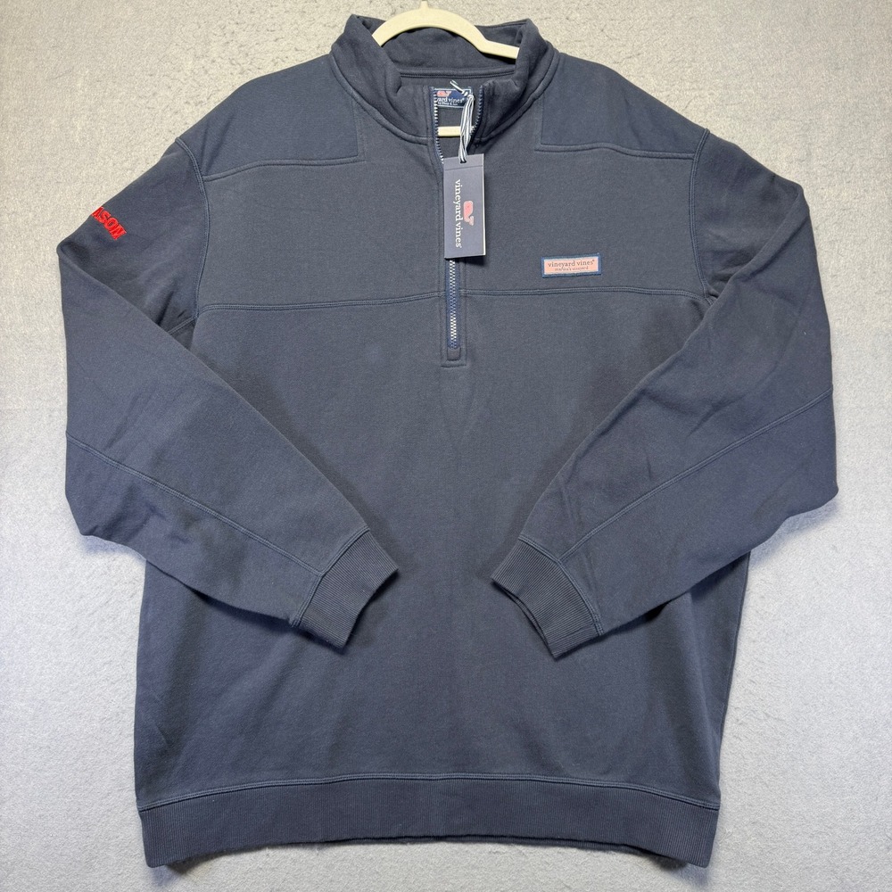Vineyard Vines Mens XL Shep Shirt Quarter Zip Navy Blue W.B. Mason 1K002712-410